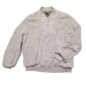Vintage 10X Mens Nylon Lined Cotton Sweater - Beige XL, Wind Stopper Lining
